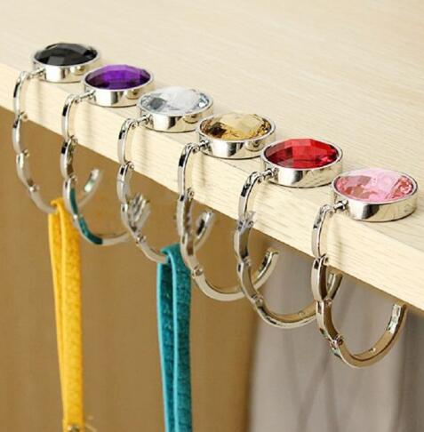 1533091591254-1.jpg Portable Metal Foldable Bag Purse Hook Handbag Hanger Purse Hook Handbag Holder Shell Bag Folding Table Hook 7 Color