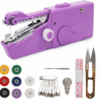 Handheld Electric Sewing Machine Set Black