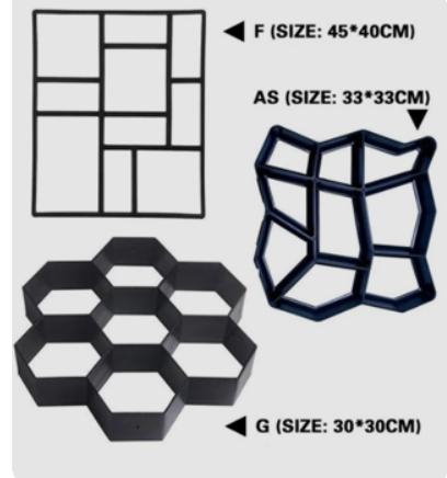 1613539252948.png Ultralight diy garden paving mould hexagonal fancy mould