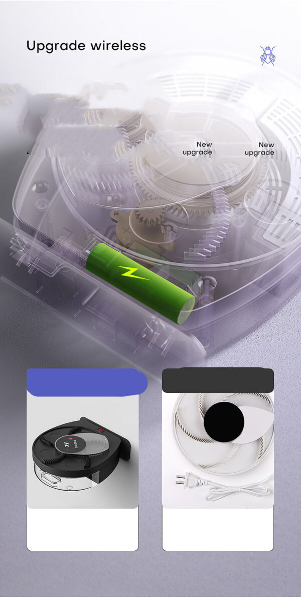 Wireless Fly-killing Lamp Restaurant Indoor Wall-mounted Trapping Fly Trap Artifact