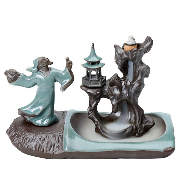 1620450525522.jpg Ge Kiln Backflow Incense Burner Zen Ceramic Creative Tea Table Decoration Indoor Pan Incense Burner Incense Stick Incense Seat Sandalwood Incense Burner