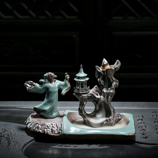 1620450538898.jpg Ge Kiln Backflow Incense Burner Zen Ceramic Creative Tea Table Decoration Indoor Pan Incense Burner Incense Stick Incense Seat Sandalwood Incense Burner