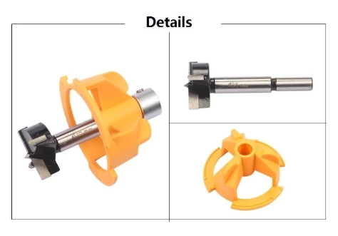 1955147836794.jpg 35 MM Cup Style Guide To Drill Bit Hint Bit Boring Drill Hole Port Locator Drill Guide For Kreg Jig Wood Working Tools DIY Drill Tool