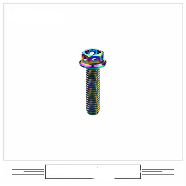 d04246af-acc4-45e8-b79e-01249802c11e.jpg EFsolid Titanium Alloy Flange Head Screw Head Floor Empty Motorcycle Modified Screw
